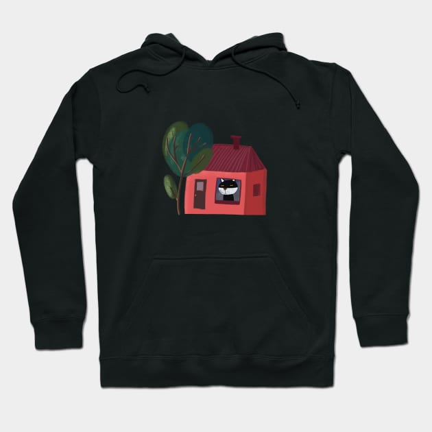 Red house Hoodie by Pacesyte